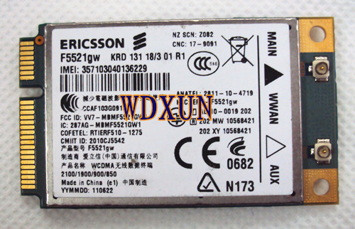 Универзална Ericsson F5521GW gobi3000 gobi 3000 HSPA 21Mbps EDGE 3G Картичка WWAN WANL WCDMA