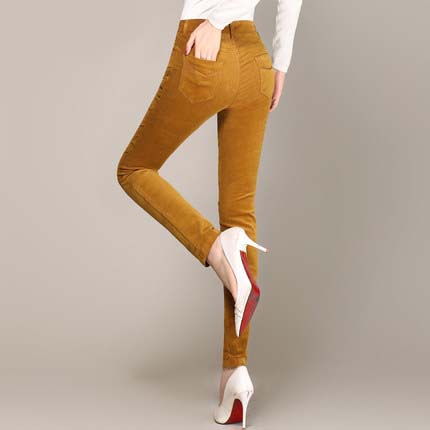 2018 Пролет Мода Сомот Висока половината вообичаена панталони сомотски панталони панталони директно панталони водат Тенок