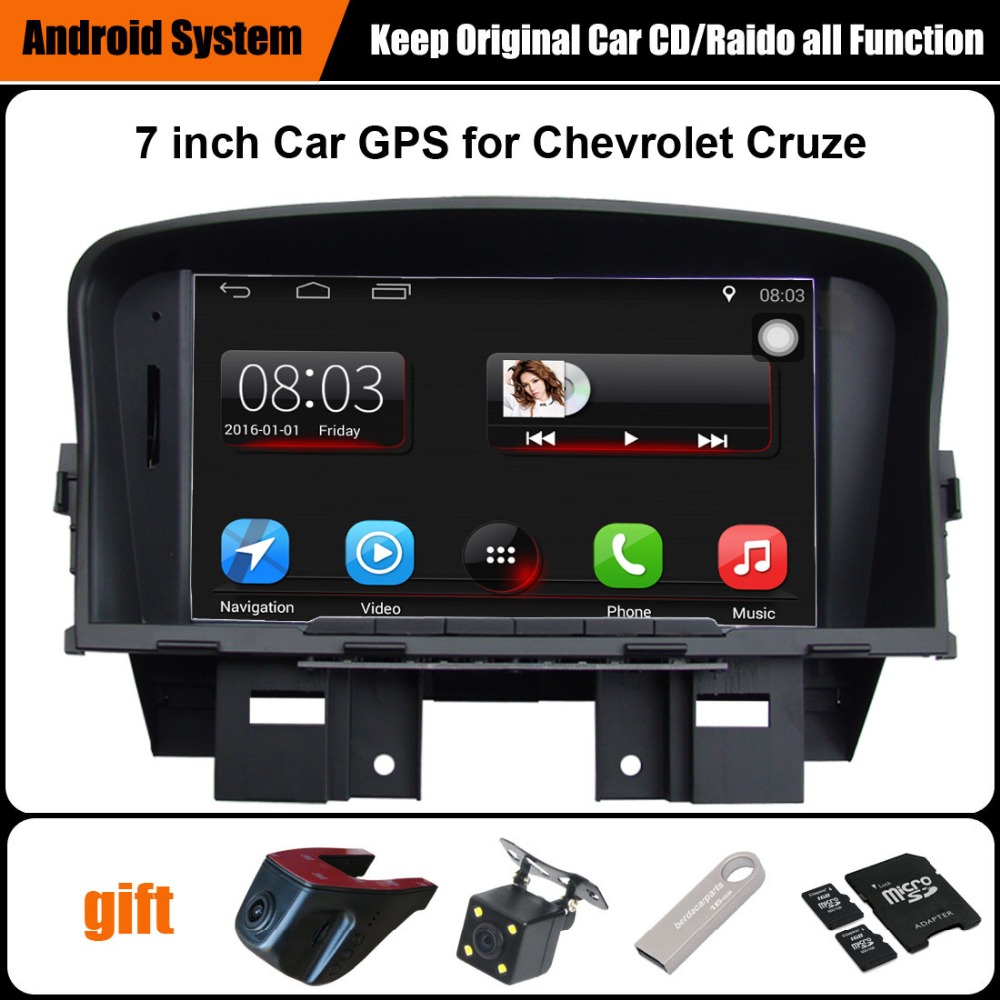 Надгради Оригинални Автомобил мултимедијален Плеер Автомобил GPS Навигација Одговараат на Chevrolet Cruze WiFi, Bluetooth паметен Телефон Огледало-линк