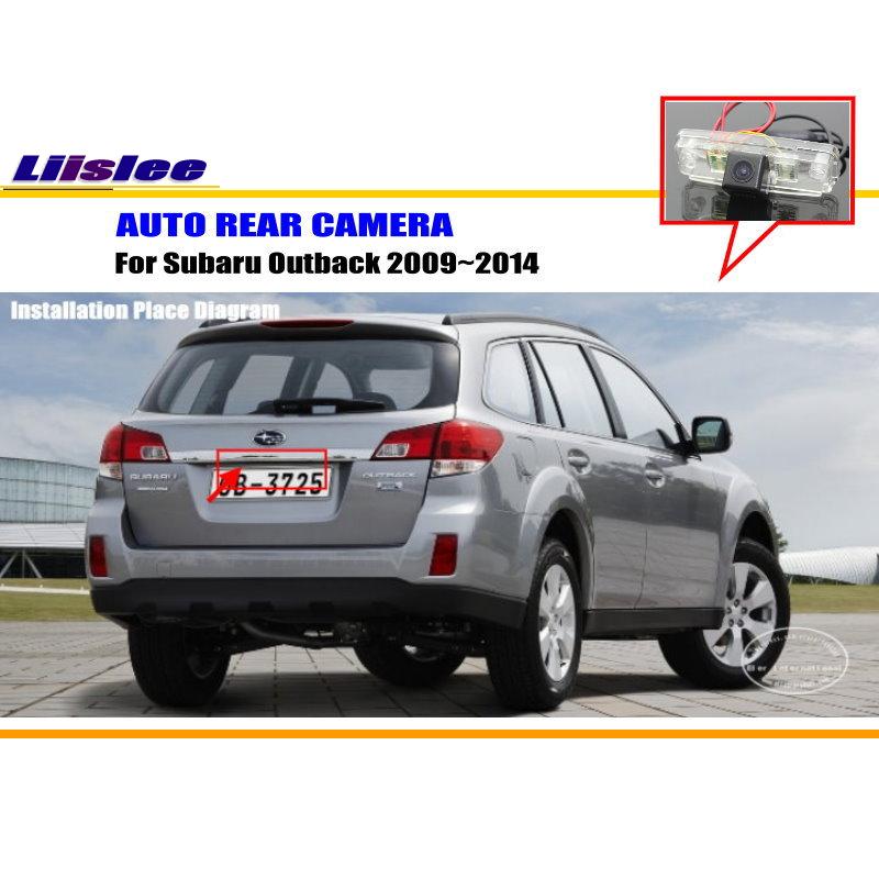 Liislee Автомобил Rear View Camera За Субару Пустош 2009~2014 / Назад Камерата / HD CCD РКА NTST PAL / Табличка Светлина ОЕМ