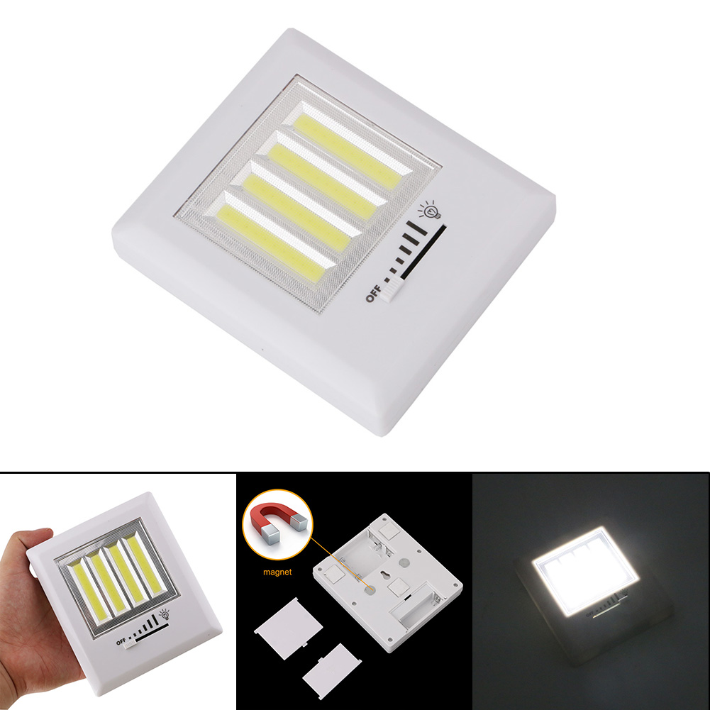 Најновите 4 КОЧАН LED Ѕид Светлина Ноќ Светлата Светилка Батеријата Управува Со магнетни назад плочи cordless за Гаража
