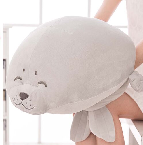 креативни кадифен врзете перница играчка нова прекрасна сива печат кукла подарок