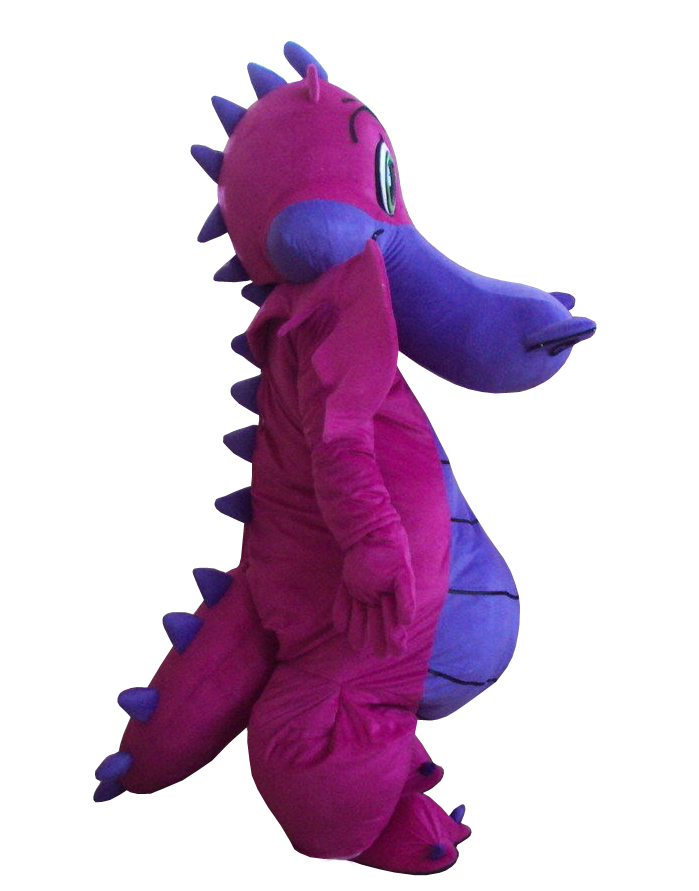 Професионални Нова Голема Пурпурна Змеј Маскота Костим Фенси Облека Возрасни Големина