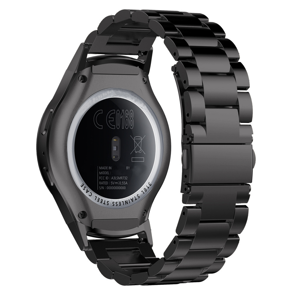 Нерѓосувачки Челик Watchband со Конектор Адаптер за Samsung Опрема S2 РМ-720, за Samsung Опрема S2 СМ-R720 Бенд SMGS2M3LC