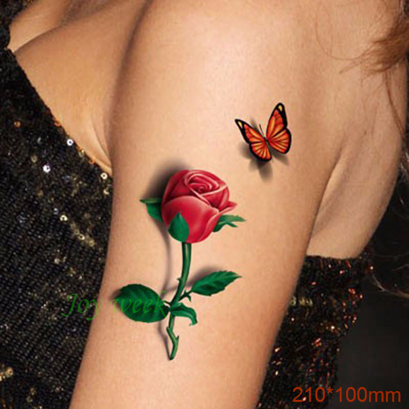 Водоотпорен Привремена Тетоважа Налепница на телото секси 3D зголеми тетоважа цвет tatto налепници флеш tatoo лажни тетоважи