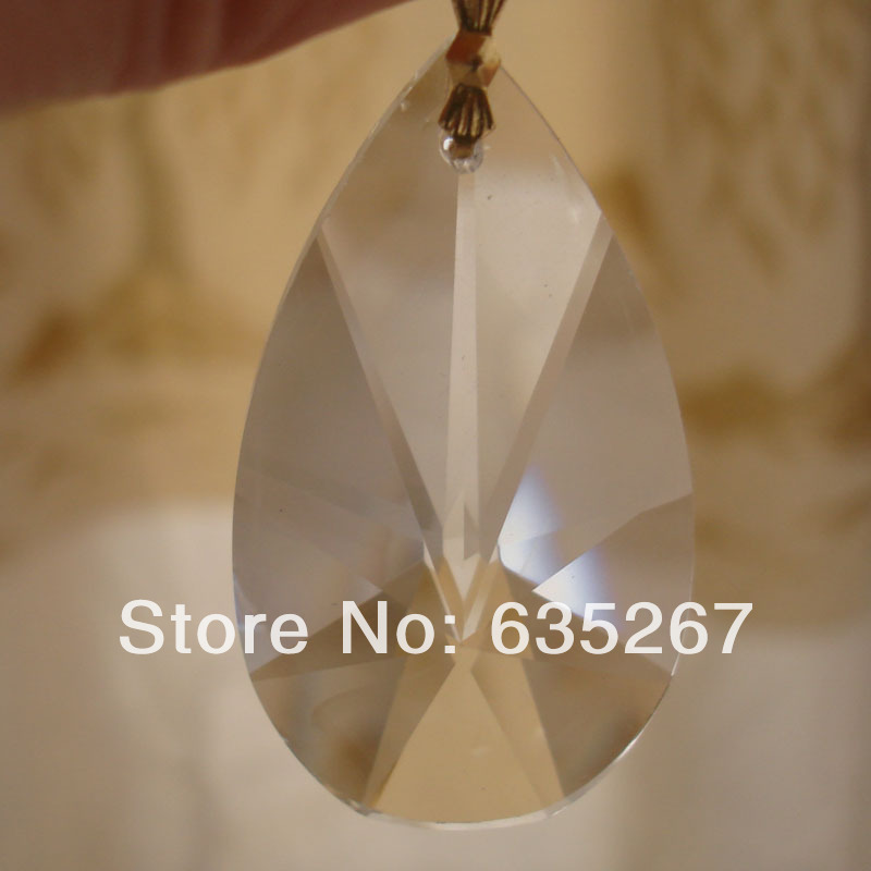 30pcs/многу ,Бесплатен превозот, транспарентни 38mm кристал фацетирани круша солза pendant,кристално лустерот pendant за DIY завеса pednant
