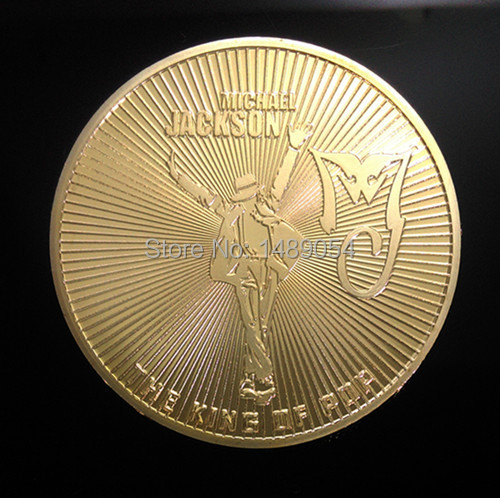 2 парчиња Мајкл Џексон Grammy победник рок песна пејачка, музичар 24k злато позлатен Американски сувенири монета