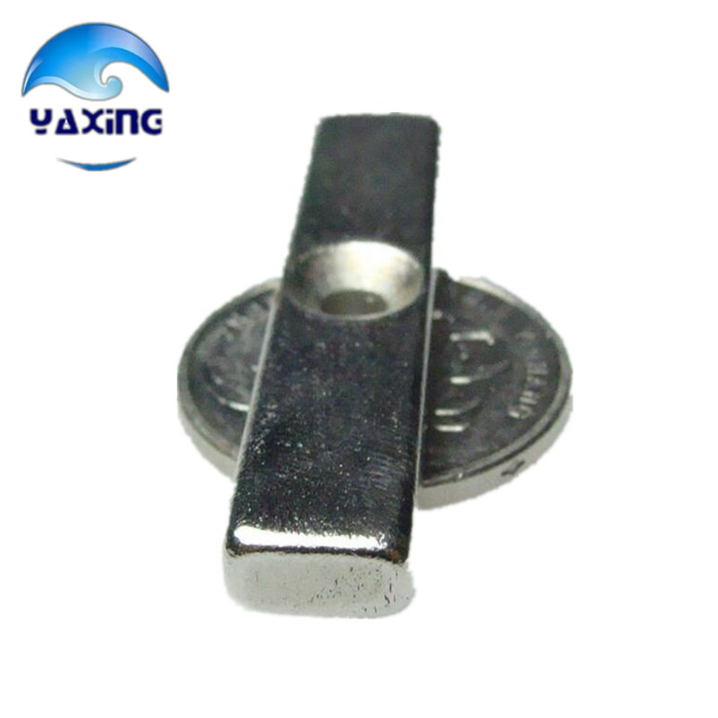 10pcs коцка магнет со дупка 50x10x5 - 4mm дупка Блок Neodymium Ретки Земјата Постојан Магнет