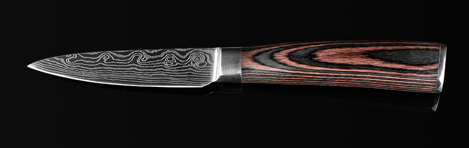 XITUO 3.5 инчен Комунални Paring Нож Прилично модел челик Многу Остри Овошје нож Кујна живот алатки боја на дрво се справи