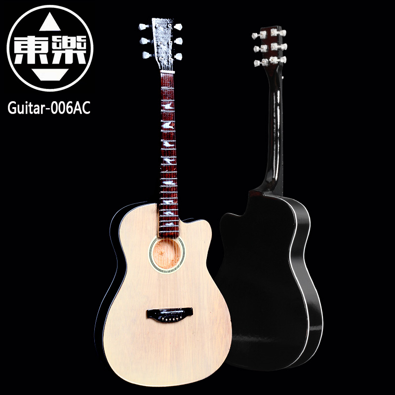 Дрвени рачно изработени Минијатурни Гитара Модел на гитара-006AC Гитара Дисплеј со Случајот и да Стои (Не Вистински Гитара!