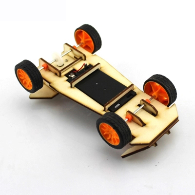 JMT DIY Дрвени Електронски Моќ Возило Автомобил Модел Комплет 4WD рачно изработени Научни Експерименти Образование Играчки