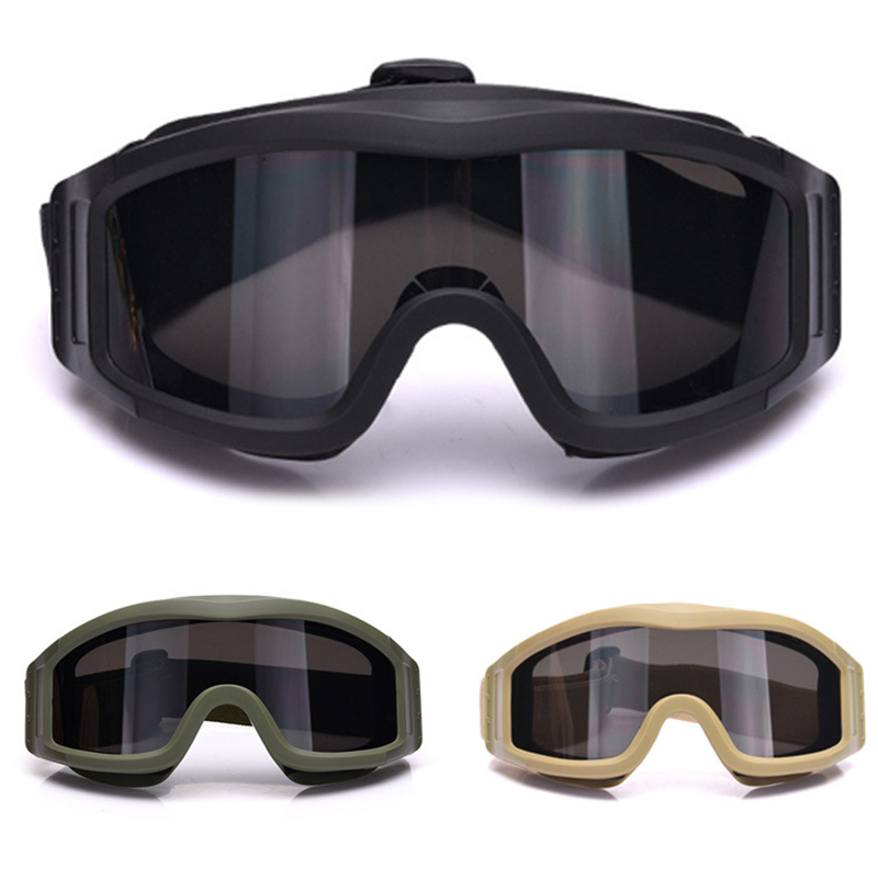 Тактички Очила Армија Воено Airsoft Очила Снимање Лов Отворено Спортски Очила За Сонце Око За Заштита Очила За Сонце Со 3 Леќа
