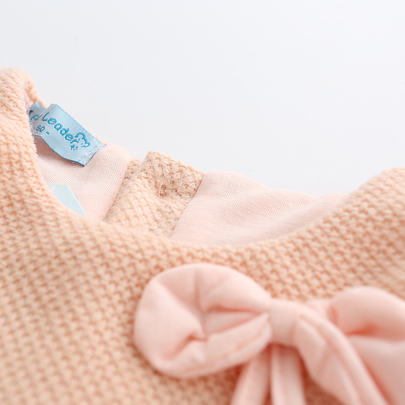 Keelorn Бебе Девојка се Облекуваат 2017 Нов Повик Есен Бебе Облека Долг Ракав Plaid Мечка Ремени Лажни Две Парче Облека