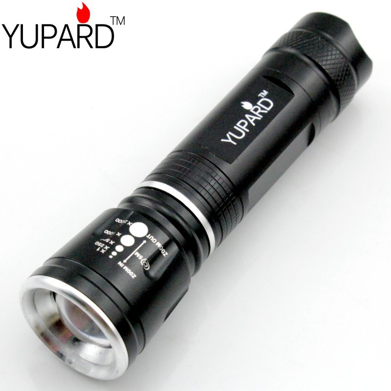 YUPARD 500LM П5 LED Прилагодува Фокусот Зум, блиц Светлина Светилка батерија 18650 кампување фенер риболов отворено