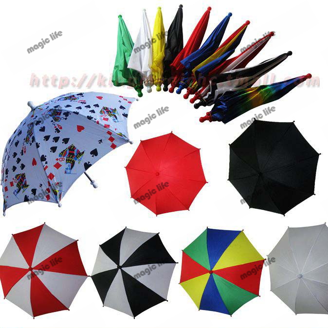 промет на големо со 10pcs секој многу магичен чадор Parasol Фаза Магија 43cm должина многу бои магичен трик