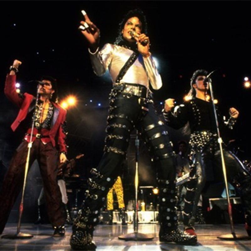 Ретки Класик МЈ Мајкл Џексон ЛОШО ПАНК Црна Silm Одговара Покаже Рок ноќта на Вештерките CostumePerformance Занитвам Панталони /панталони
