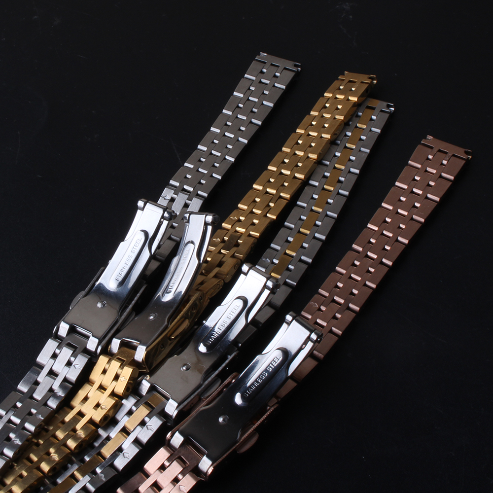 10мм 12mm 14mm 16mm 18mm 19mm 20mm Мали Димензии Wristband Квалитетни Нерѓосувачки челик Watchband Тенка за Женска кварц