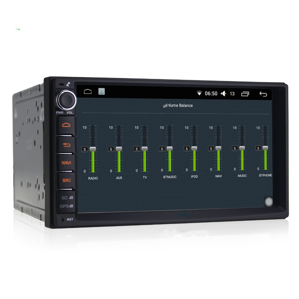 Најдобри 7 инчен 1G+16GB Двојна 2 Din Media Player Универзал е Радио за Автомобил Стерео Андроид 6.0 GPS Navigator Главата Единица Воланот