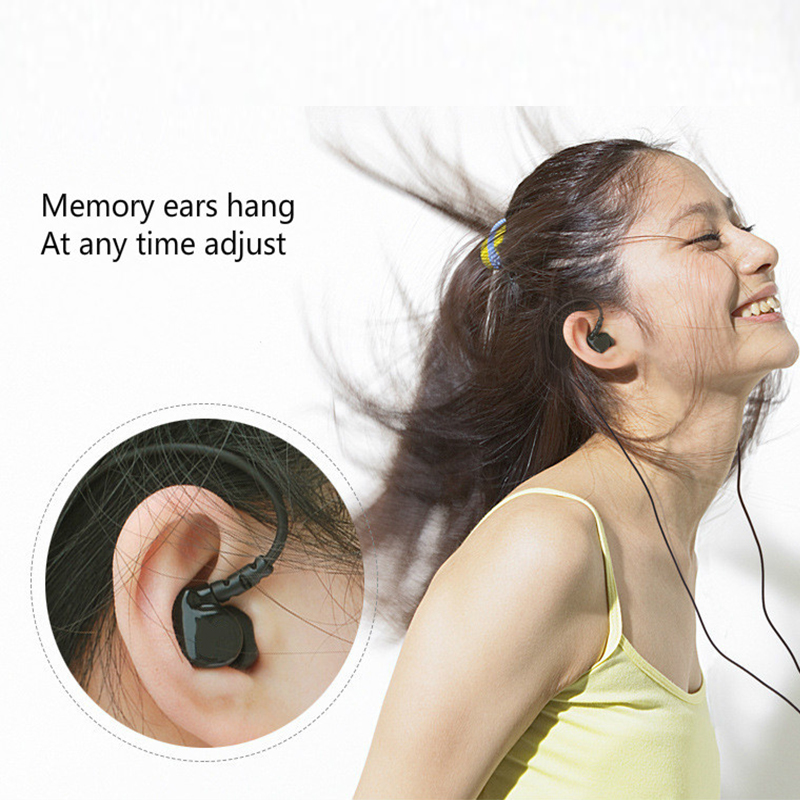 3.5 mm универзална обични слушалки спорт слушалки со микрофон, музиката виси во уво слушалка handsfree