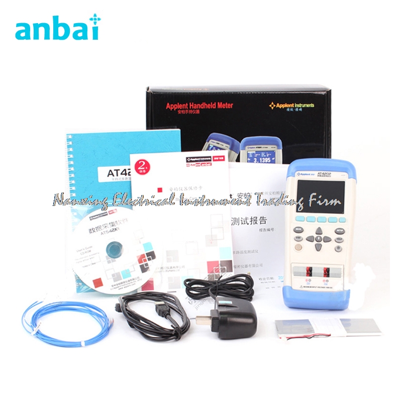 Брзо пристигнување Anbai AT4208 Мулти-канален Термометар Thermocouple J/K/T/E/S/N/Б TFT LCD Екран USB Рачни Температура