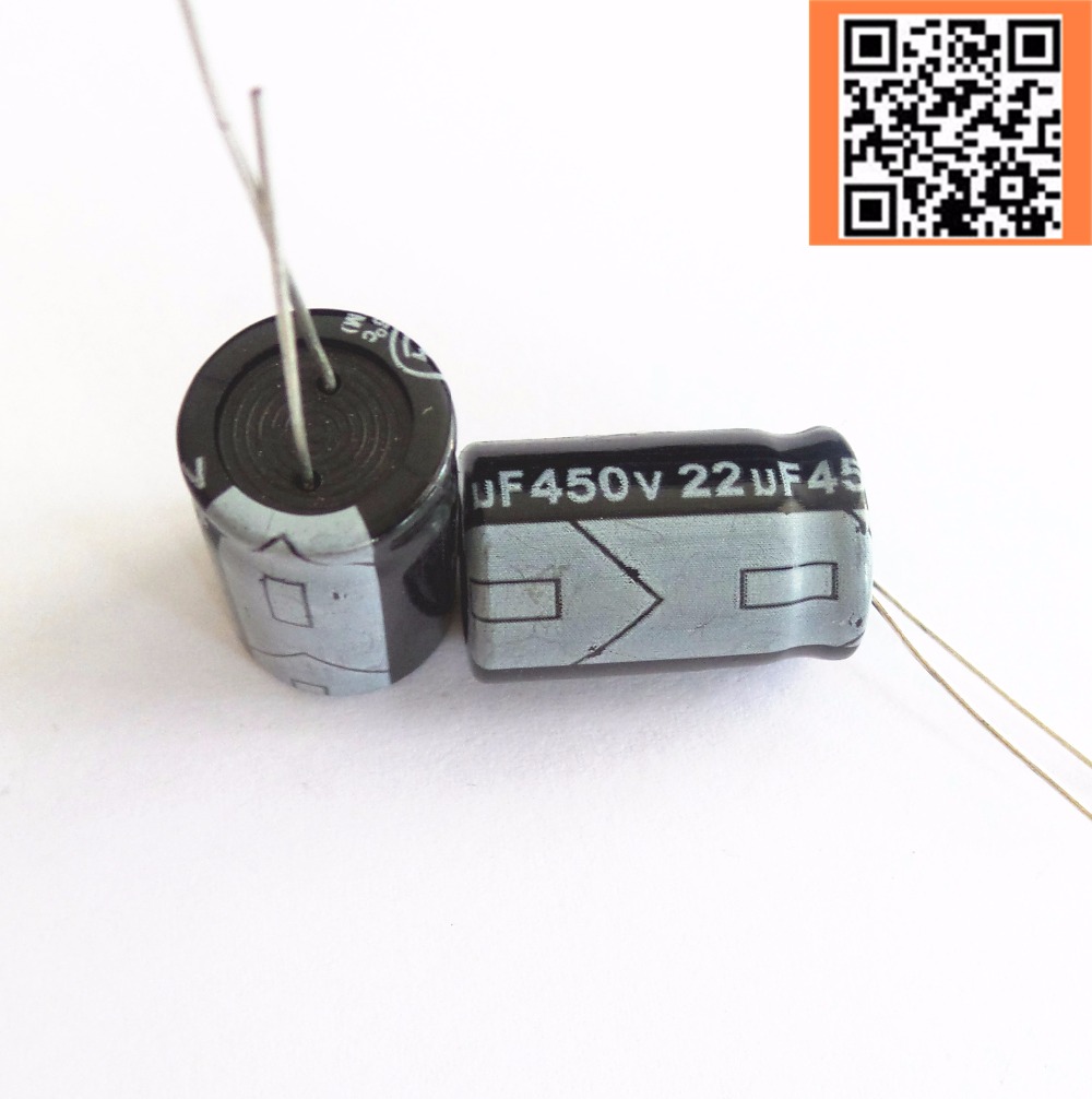 12pcs/многу 450v 22UF 450v22UF алуминиум electrolytic capacitor големина 13*20