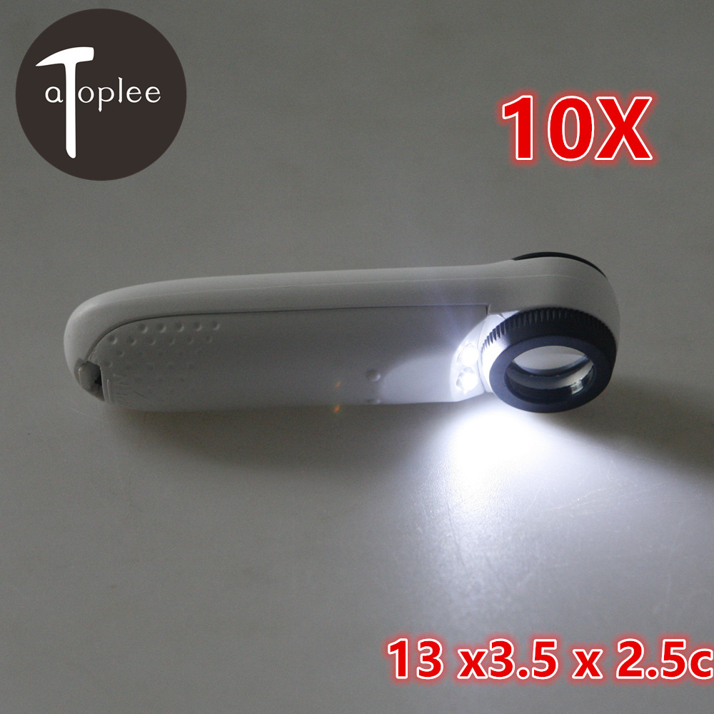 10X LED Светло Рачни Зголемувачот лупа Мапата Читање Зголемувачот Накит Loupe 13 x3.5 x 2.5 cm
