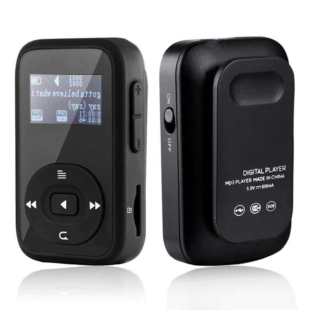 Спортски Клип Bluetooth MP3 Плеер за Музика RUIZU-X26 8GB Со Lossless Звук и Проширување со MicroSD Слот Поддршка 64GB + бесплатно armband