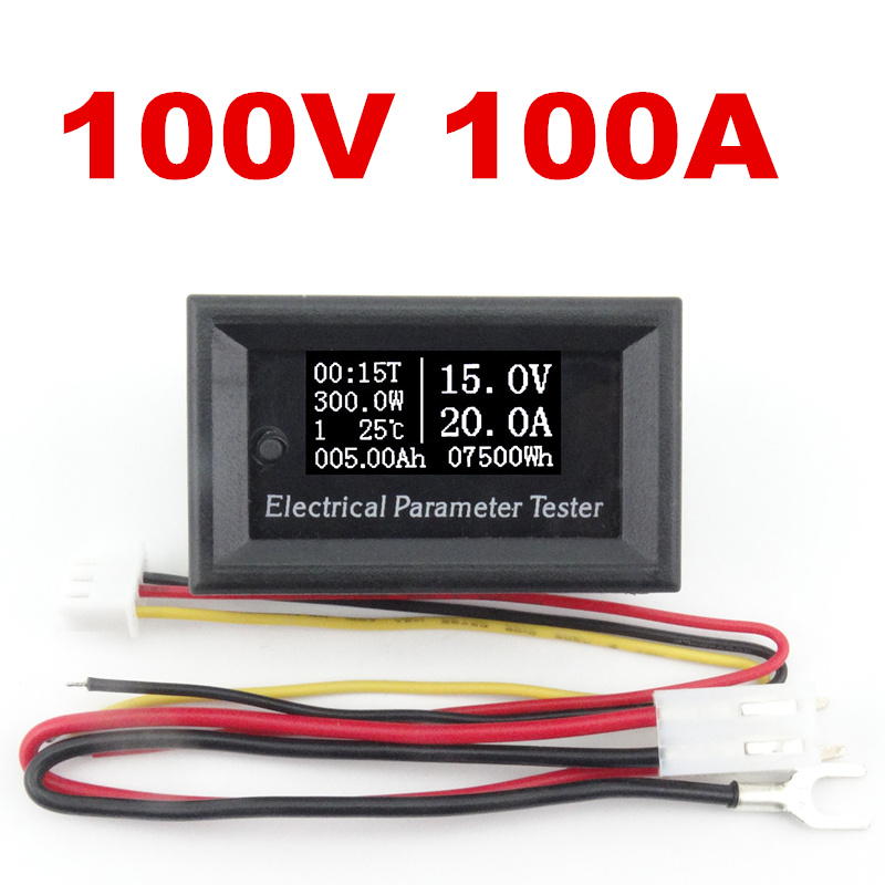 dual спектар 100v/100A 7in1 Мултифункционален Напон тековната Тестер voltmeter Ammeter Време Енергетски капацитет 40%