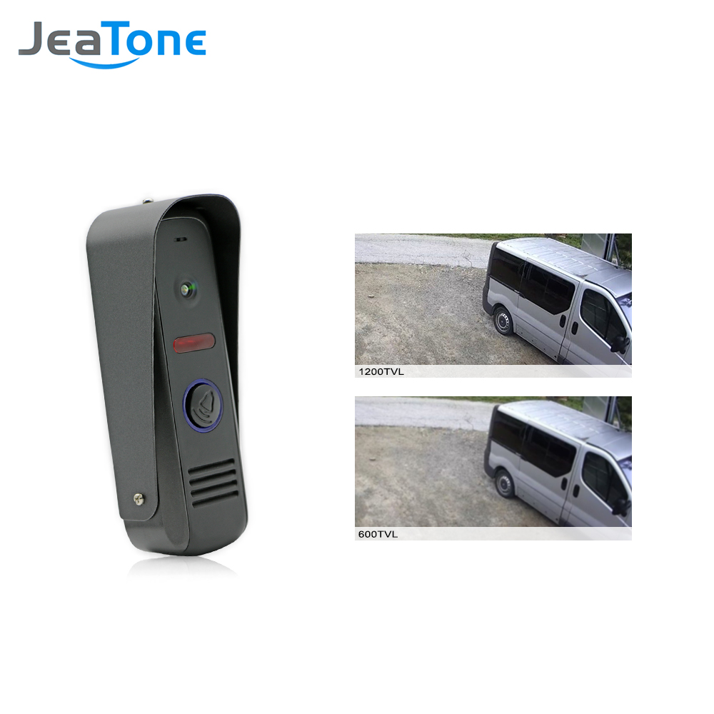 JeaTone 7 инчен Видео Врата Телефон Спогодба Врата Систем Home Security Водоотпорен Ноќ Vison IR Повик Панел + TFT Монитор во Боја