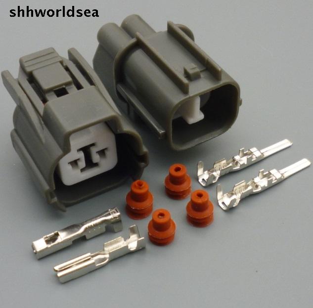shhworldsea 5/30/100sets 2.0 mm 2 pin се Јават машки & женски чудак сензор конектор за Хонда Граѓански рог приклучоци за Buick