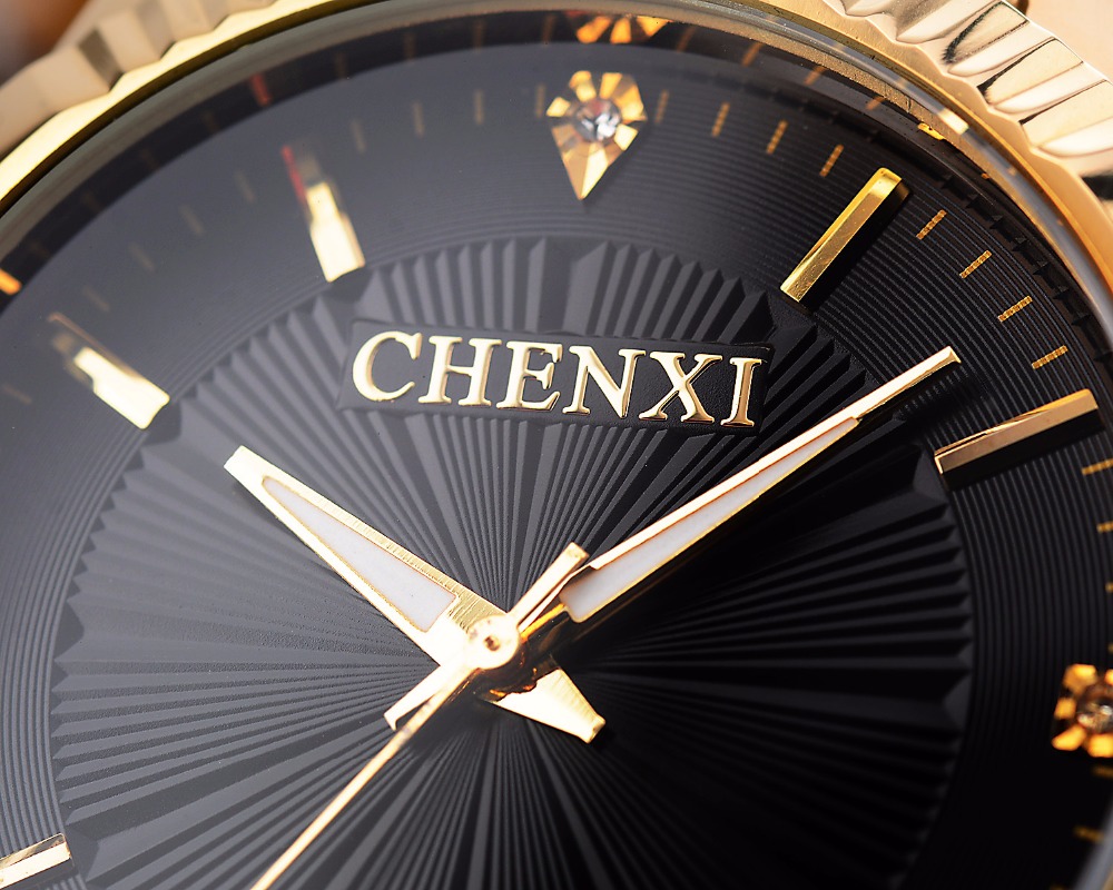 CHENXI Злато Види Мажите Луксузен Деловен Човек се Види Златна Водоотпорен Мода Обичните Кварц Машки Фустан Часовник Подарок рачен часовник