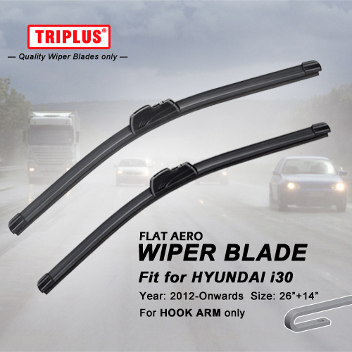 Wiper Ножот за Hyundai i30 (2012-Наваму) 1set 26+14,Рамни Аеро Зрак ветробранското стакло Wiper Frameless Мека Wiper Ножеви