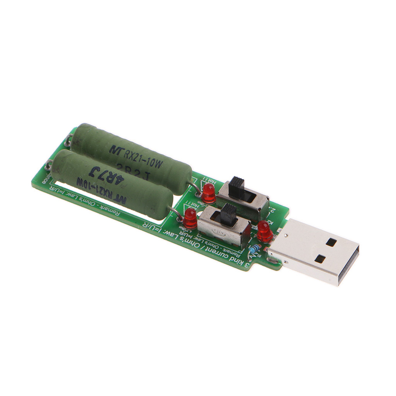 USB Отпорник Електронски Оптоварување w/Прекинувач Прилагодливи 3 Тековната 5V Тестер на Отпорност