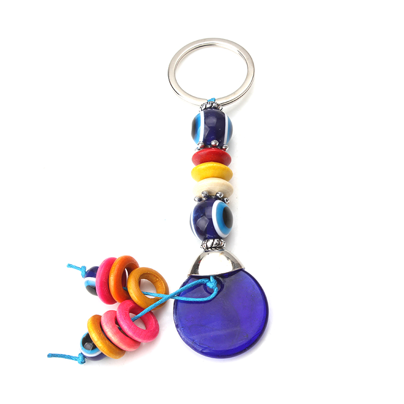 Уроци мода нови шарм уроци шарени копче синџири трендовски круг автомобил pendant за жена човек Накит keychain