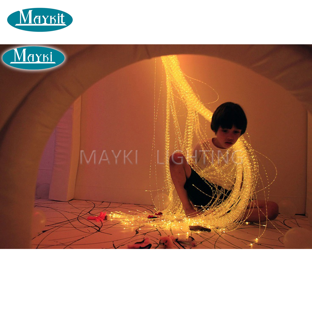 Maykit Сензорни Осветлување Декорација 450m/Рл 0.75 мм Дијаметар Искра Флеш Точка Сјај Пмма Пластични Оптички Влакна Кабел