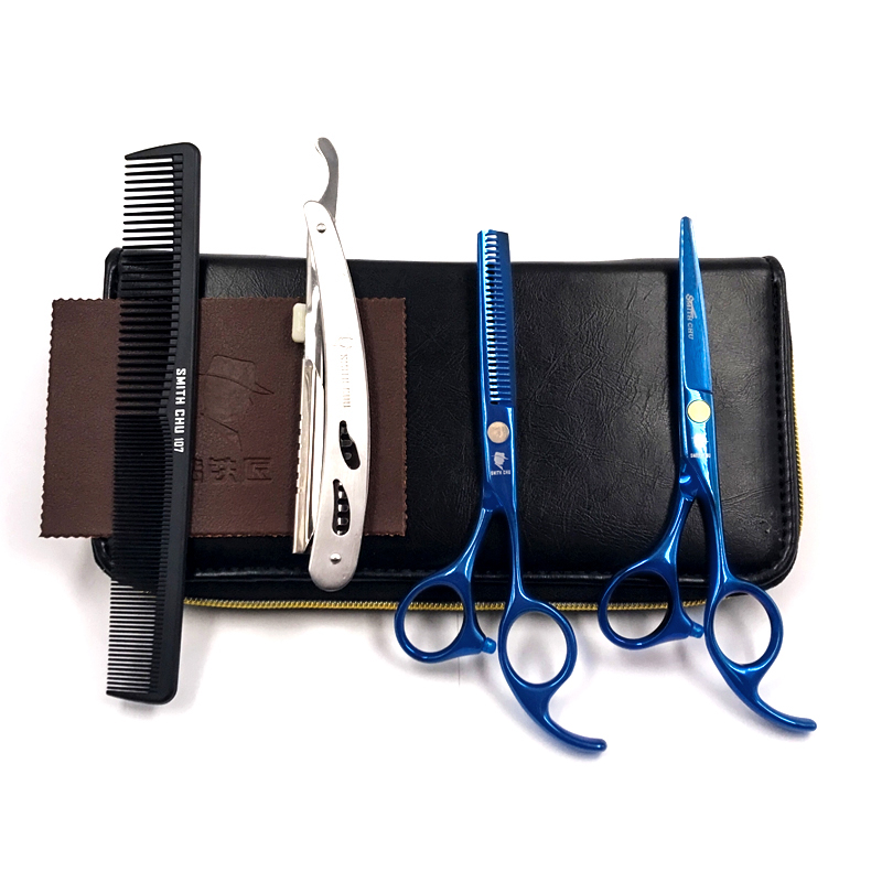 СМИТ ЧУ 5.5 инчи Професионални берберот ножици фризерски ножици, губење на алатка за сечење комбинација пакет HM87