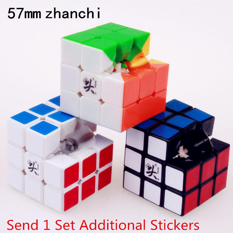 57 мм dayan 5 zhanchi магија брзина коцка загатка ултра-мазна cubo magico професионални класичната налепници играчки