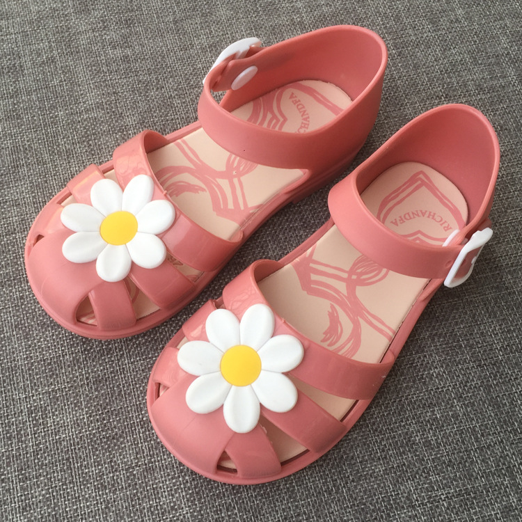 2017 нови Baotou Желе кул влечки децата во слободното време не се лизга цвеќиња кул сандали принцеза мирисна чевли