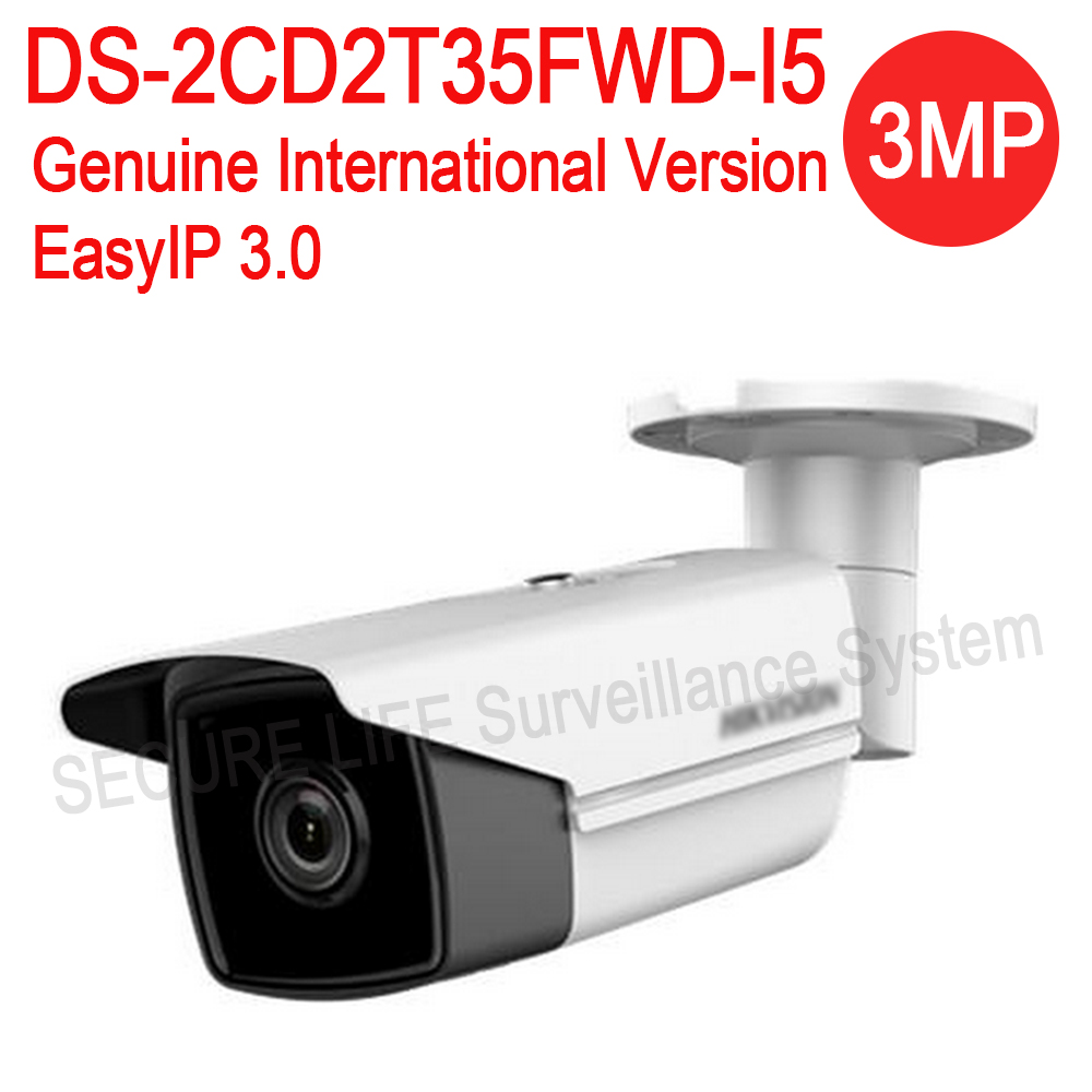 Бесплатен превозот англиски верзија ДС-2CD2T35FWD-I5 3MP Ултра-Ниска Светлина Мрежа Куршум IP безбедносната Камера РОЕ SD картичка 50m IR H. 265+