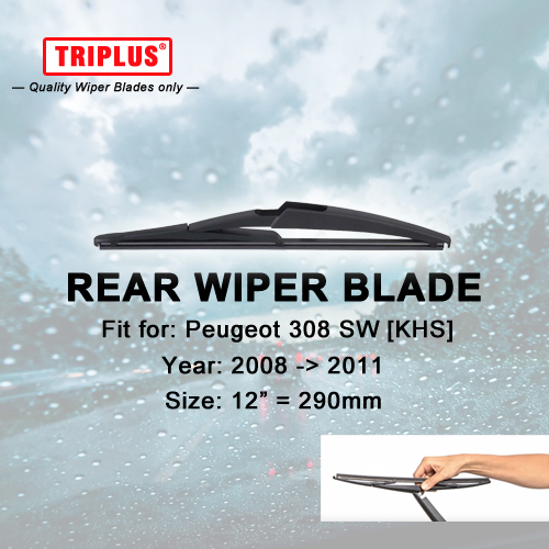 Задните Wiper Ножот за Peugeot 308 SW [KHS] (2008-2011) 1pc 12 290mm,Автомобилот Задни ветробранското стакло Стакло,за