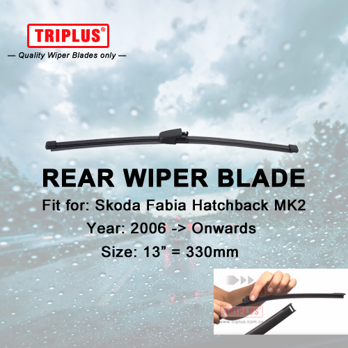 Задните Wiper Ножот за Шкода Fabia Hatchback (2006-2014) 1pc 13 330mm,Автомобилот Задни ветробранското стакло Стакло,за