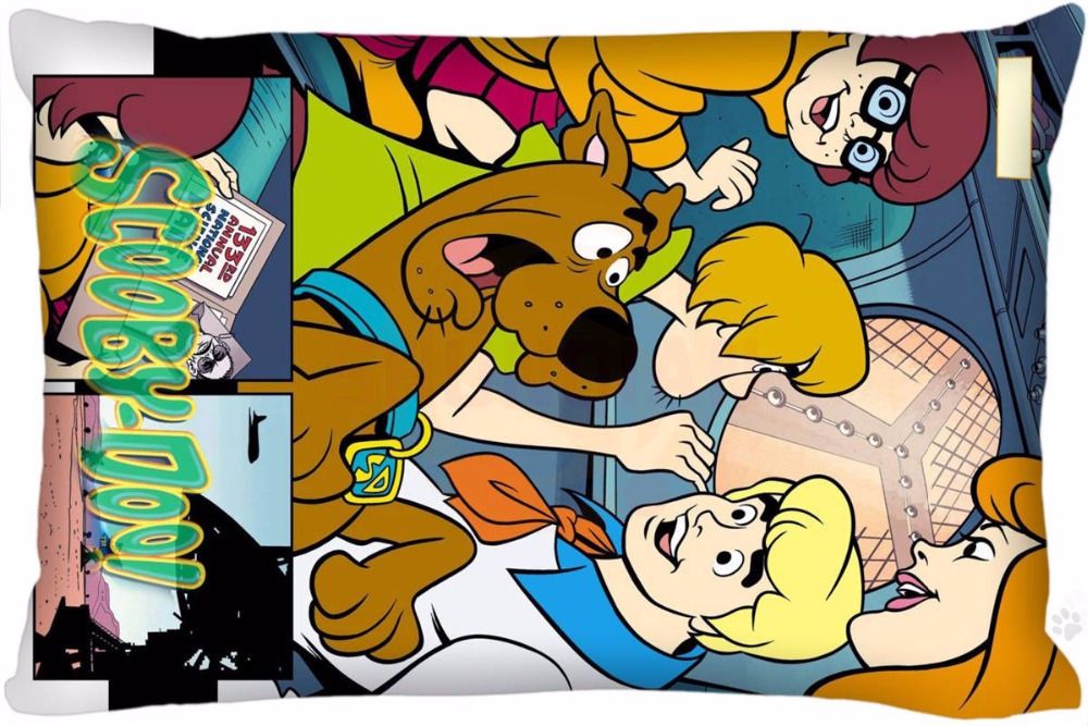 UKPI-LF204 Нови Пристигнување Обичај Scooby Doo Тим Zippered Правоаголник Pillowcases s Големина 35X45cm (една страна)