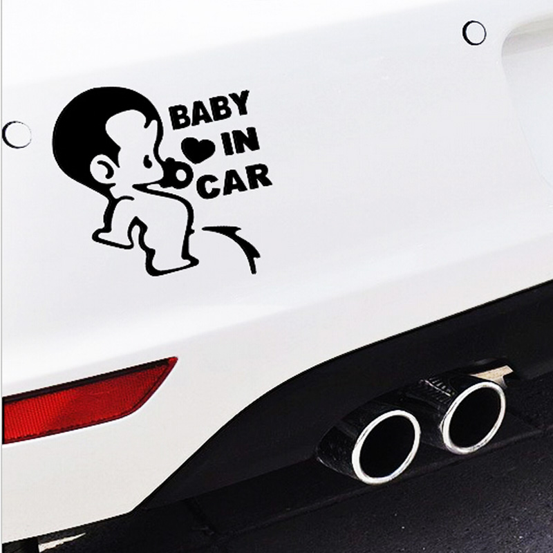 Бебето Во Автомобил Машко Бебе Симпатична Смешни Автомобили Стил Цртан Лик Во Автомобил Алармот Кул Графика Оркестарот Jdm