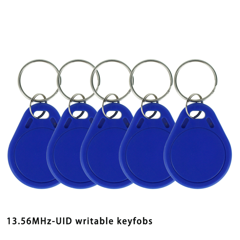 Читаат и Пишуваат UID Променливи NFC Ознака Keyfob Токен T5577/EM4305 Rewritable 125KHz/13.56 MHz RFID Запишување Клуч