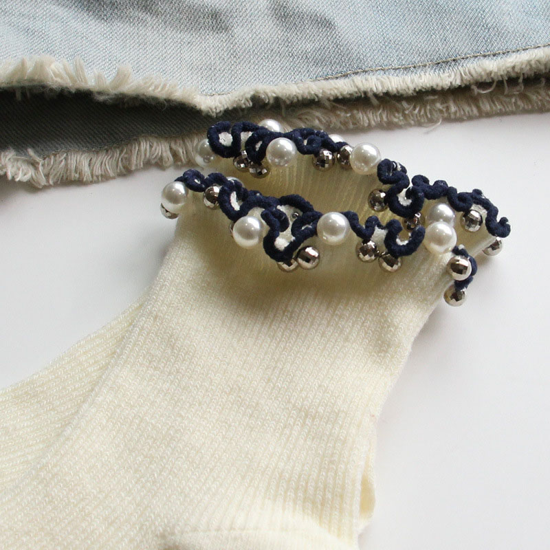 [COSPLACOOL]Работ рачно изработени Бисер Harajuku Чорапи Жени со Висок Квалитет Сјајот Злато Мода Sokken Смешно Чорапи