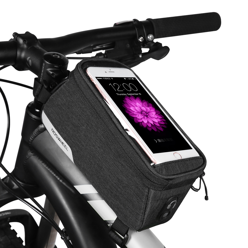 ROSWHEEL LOHAS СЕРИЈА Велосипед телефон кеси MTB Патот Велосипед горната цевка торба 600D најлон ПВЦ екран на Допир за