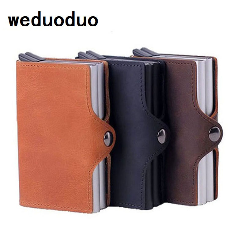 Weduoduo Метал Мажите Држачот на RFID Алуминиум Кредитна Картичка во Држачот Со RFID Блокирање на Висок Квалитет на Вистинска