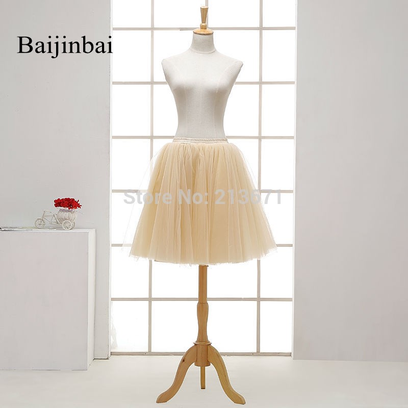 Baijinbai Нови Лето Стил Линија Топла Продажба Бал Коска Crinoline Petticoats За Свадба Се Облекуваат Во Парк Симпатична