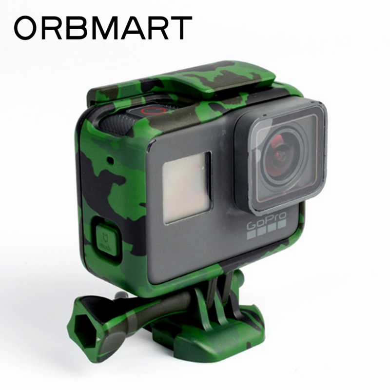 ORBMART Кул Кавер-Маскирна Рамка Заштитна Домување Случај Школка За да Одат Про GoPro Херој 5 6 Спорт Камера
