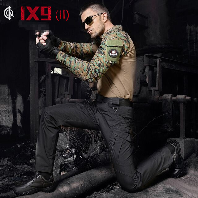 IX9(II) Тактички Мажите Панталони Борба Панталони Армија СВАТ Воена Панталони Мажите Товар Панталони За Мажи Воената Стил Обичните Памучни Панталони